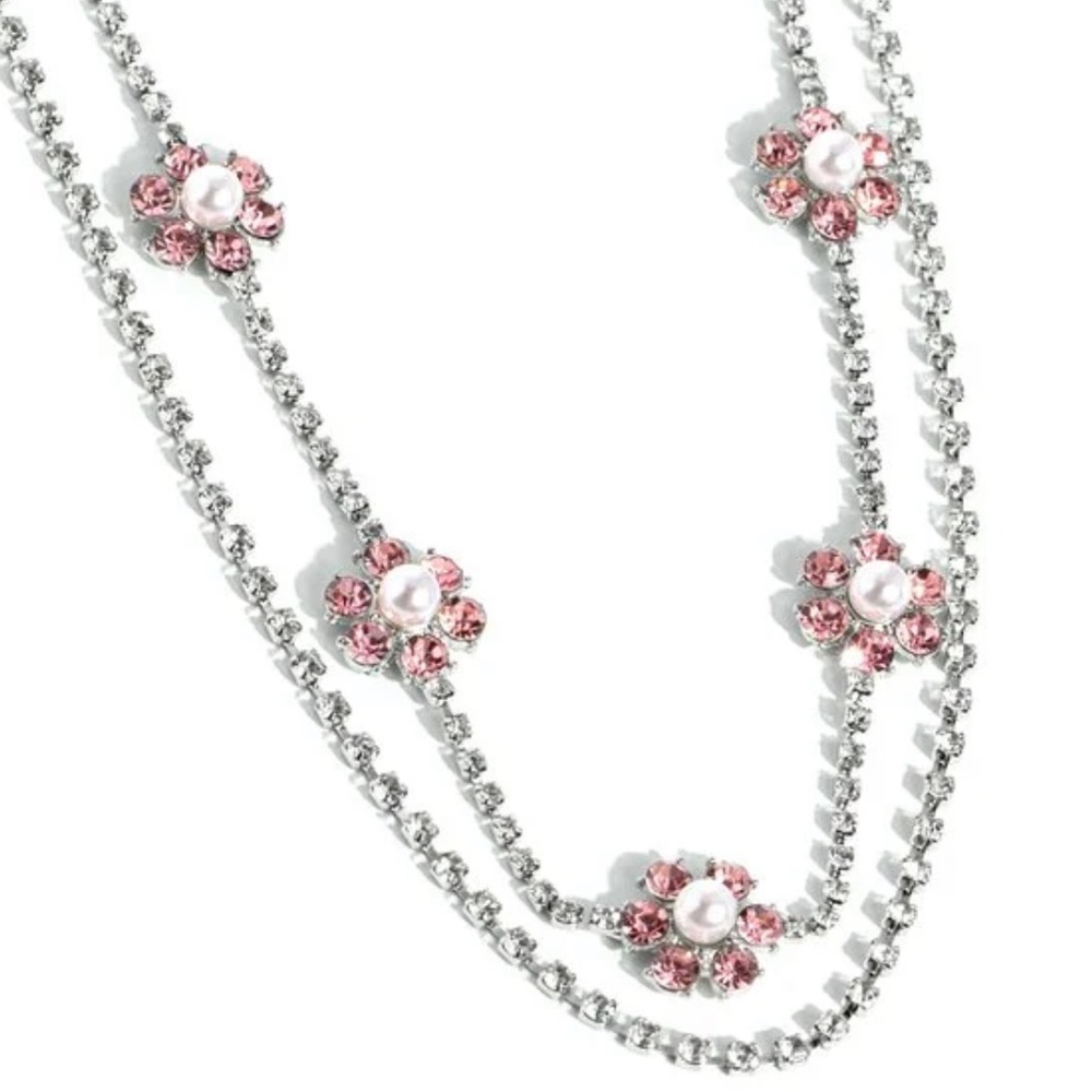 💖💖💖 “A SQUARE BEAUTY” PINK NECKLACE WITH EARRINGS ~ PAPARAZZI❗️ 💖💖💖
